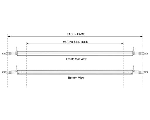 Trojan Straight Beam Axle Disc Braked 1500kg Galvanised For Heavy Duty Trailers Durable – view 2