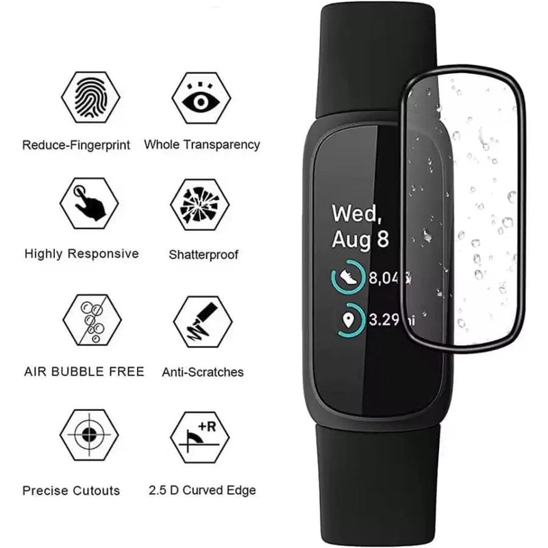Screen Protectors for Fitbit Inspire 3 (Black) (Pack of 2) – view 2