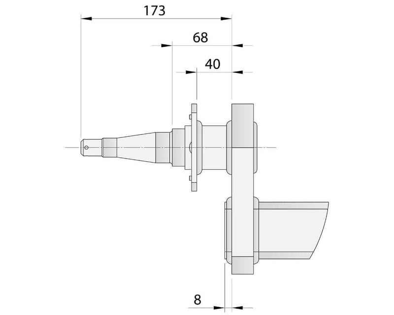 Trojan Drop Beam Axle 10 Drum 1750kg Bare Metal Custom Fit – view 3