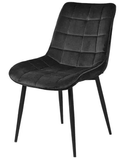 sue-e furniture Dining chairs Gavin Dining Chair Velvet Black Gavin Dining Chair Velvet Black