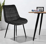 sue-e furniture Dining chairs Gavin Dining Chair Velvet Black Gavin Dining Chair Velvet Black