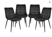 sue-e furniture Dining chairs Gavin Dining Chair Velvet Black Gavin Dining Chair Velvet Black