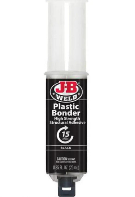 Racing Pro NZ Ltd JB Weld Black Plastic Bonder Urethane Adhesive Syringe Mixer 25ml - 50139 JB Weld Black Plastic Bonder Urethane Adhesive Syringe Mixer 25ml - 50139