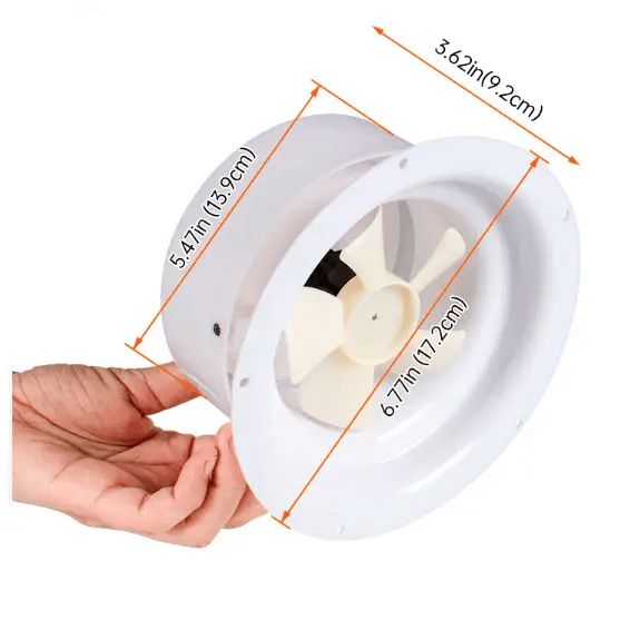 RV Solar Ventilation Fan Solar Powered Ceiling Vent with Fan – view 3