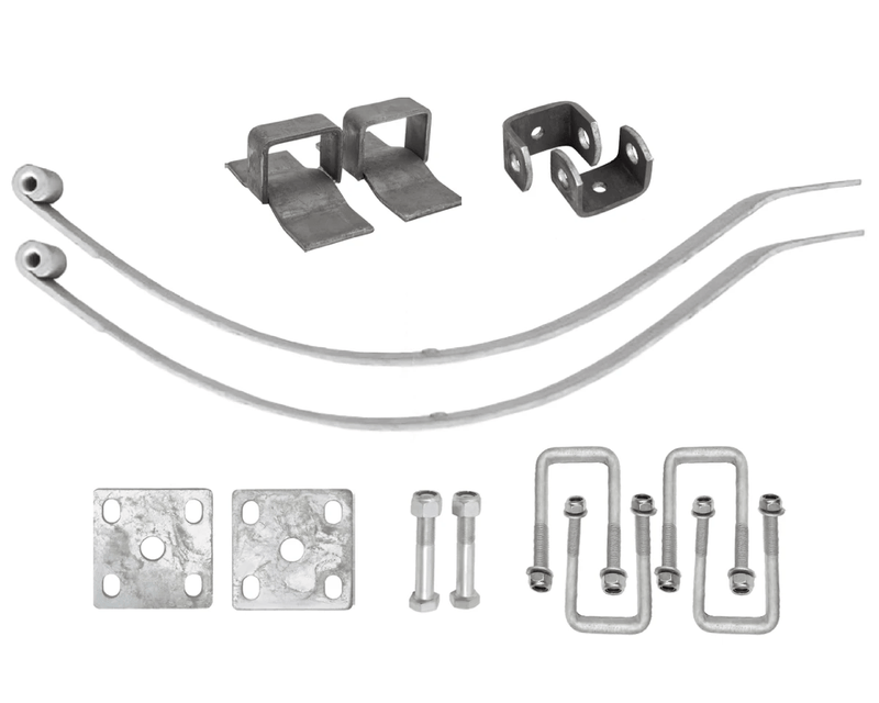 Trojan Taper Leaf Spring Kit 600kg Per Pair For Single Axle Trailers Dacromet Coated Complete Set – view 2