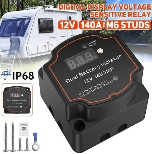 salelink.co.nz Unbranded Smart Dual Battery Isolator 12V 140A Smart Dual Battery Isolator 12V 140A | Action Outdoors NZ