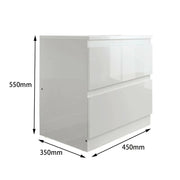 sue-e furniture Bedside Table 'Monaco' White Bedside Table 'Monaco' White Bedside Table
