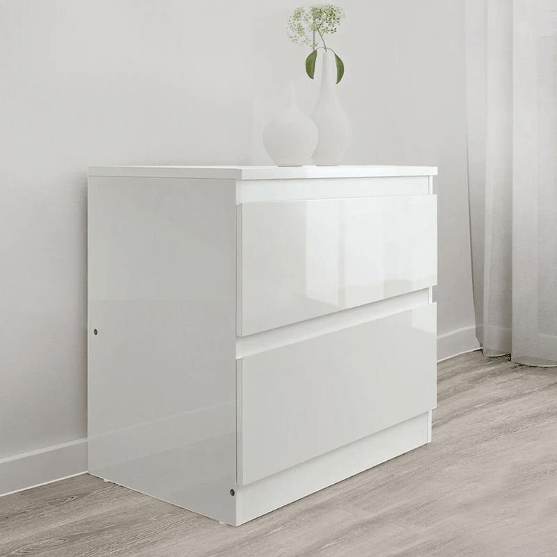 sue-e furniture Bedside Table 'Monaco' White Bedside Table 'Monaco' White Bedside Table
