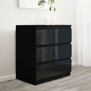 sue-e furniture Low boys 'Monaco' Black Chest of 3 drawers 'Monaco' Black Chest of 3 drawers