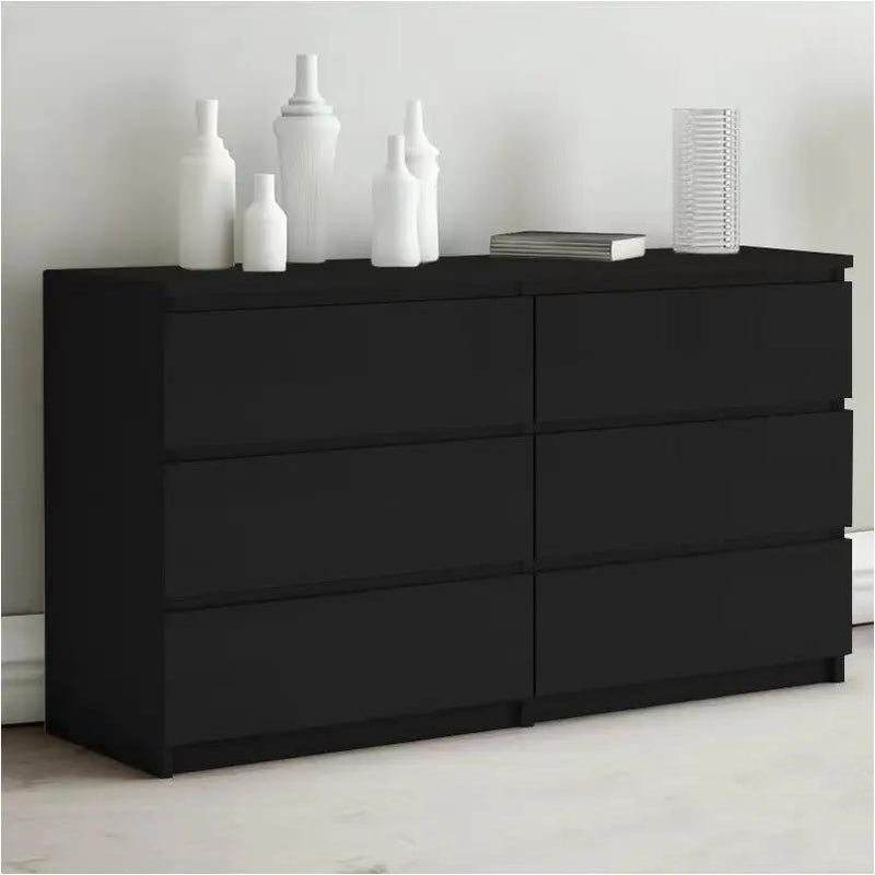 sue-e furniture Low boys 'Monaco' Black Chest of 6 drawers 'Monaco' Black Chest of 6 drawers