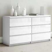 sue-e furniture Low boys ''Monaco' White Chest of 6 drawers ''Monaco' White Chest of 6 drawers