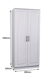 sue-e furniture Wardrobes 'Rebon' White Wardrobe 'Rebon' White Wardrobe