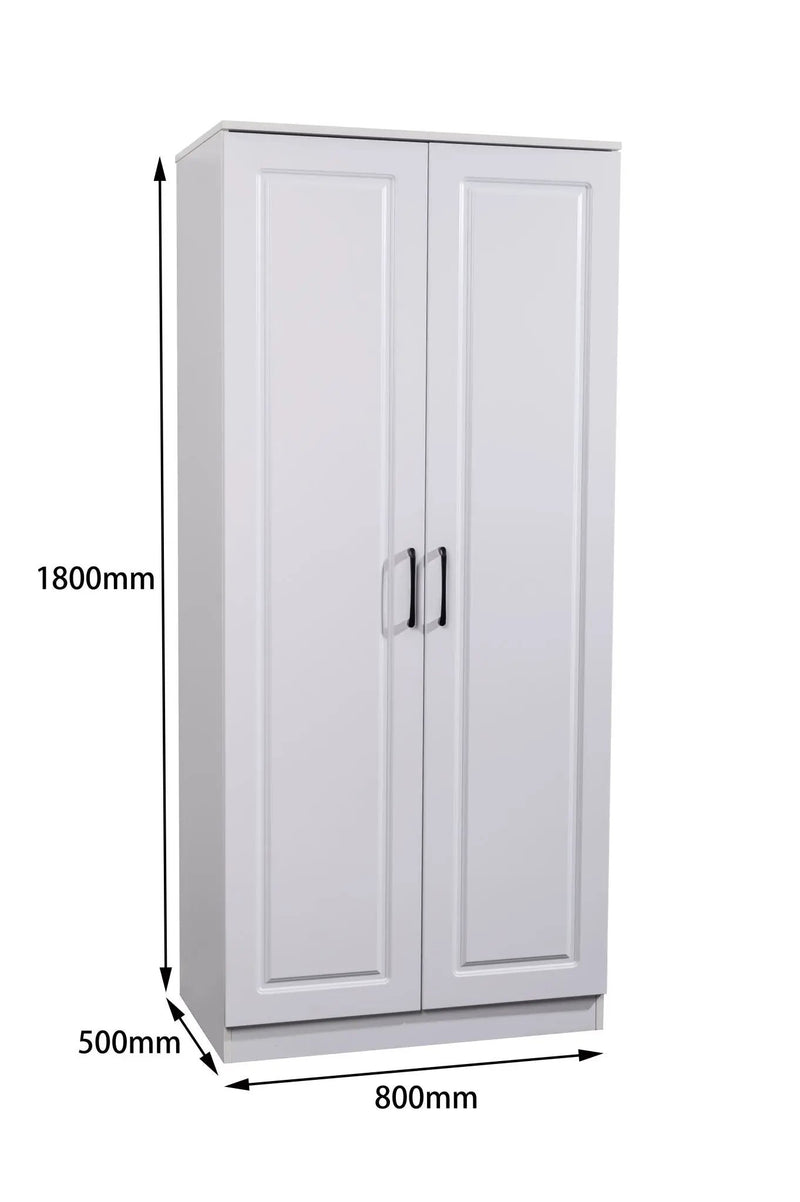 sue-e furniture Wardrobes 'Rebon' White Wardrobe 'Rebon' White Wardrobe
