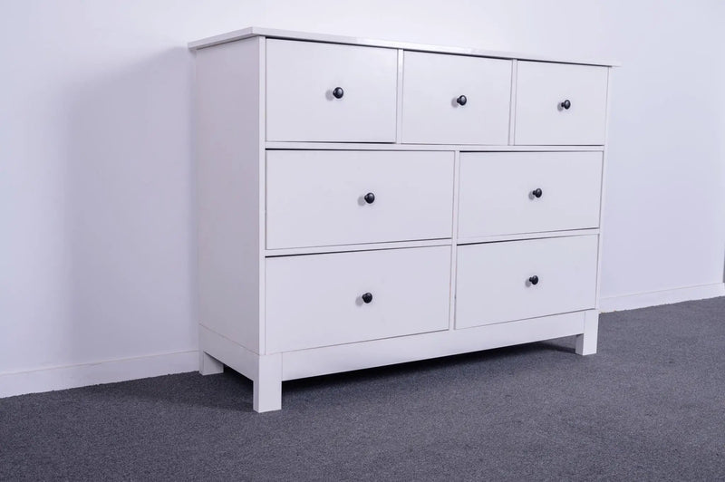 sue-e furniture Low boys 'Pamela' Chest of 7 White Drawers 'Pamela' Chest of 7 White Drawers