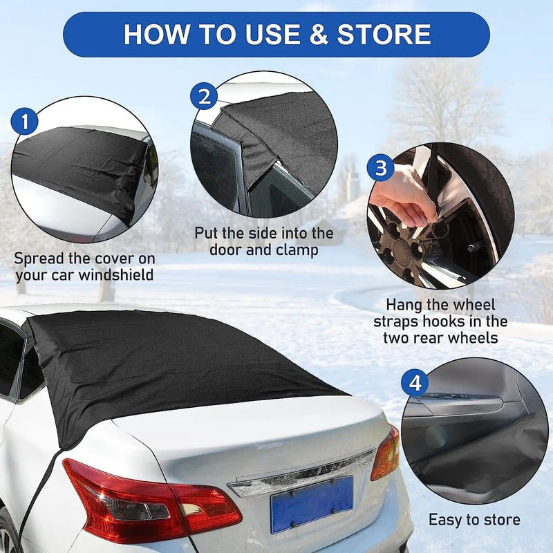 Rubber Car Rear Windshield Snow Ice Cover – view 7