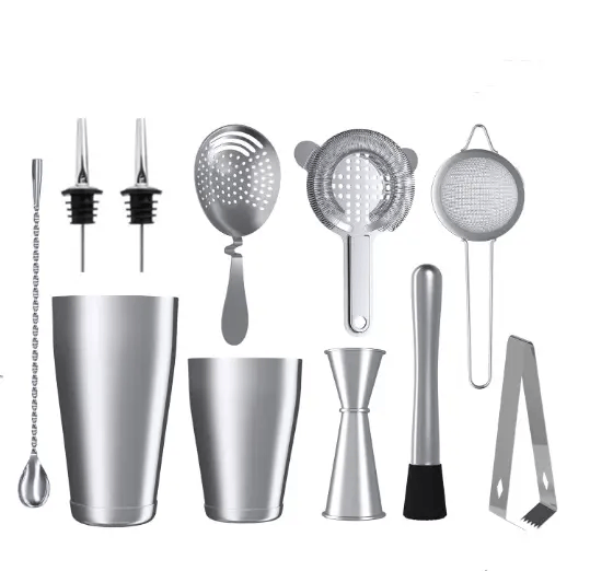 salelink.co.nz Unbranded 11PCS Cocktail Shaker Bar Set 11PCS Cocktail Shaker Bar Set | Action Outdoors NZ