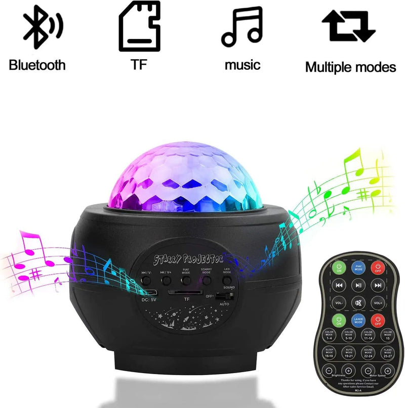 salelink.co.nz Unbranded Galaxy Starry Projector Light Galaxy Starry Night Projector With Ocean Wave LEDs