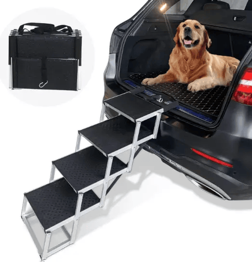 Adjustable Aluminum Dog Stairs Dog Ramp Pet Ladder – view 1