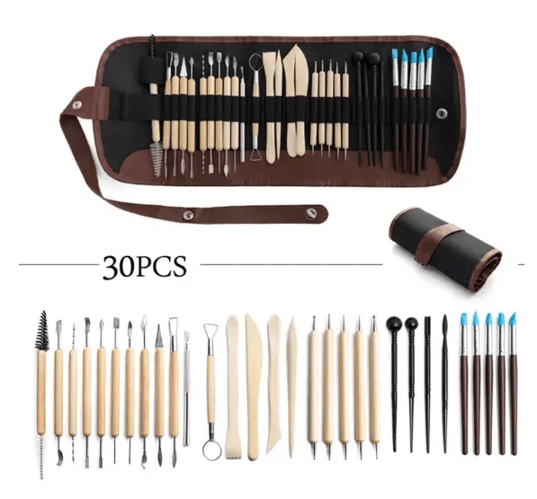 30Pcs Clay Sculpting Carving Pottery Tool Set – view 14