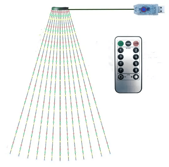 salelink.co.nz Unbranded 2M Christmas Tree Light Colorful 2M Color Changing Christmas Tree Lights With Remote