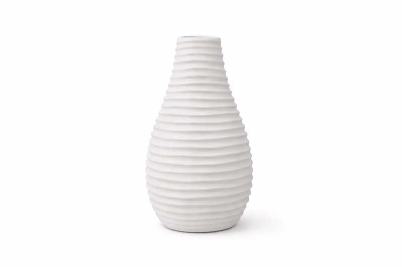 Nest & Stem Homewares Ceramic Vase Frankly Cotton Minimalist Ribbed Ceramic Vase Frankly Cotton Minimalist Ribbed Ceramic Vase