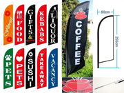 'TAKEAWAY' 3.4m Ground Drill/SET Commercial Feather Banner Flag – view 4
