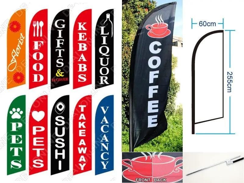 'TAKEAWAY' 3.4m Ground Drill/SET Commercial Feather Banner Flag – view 4