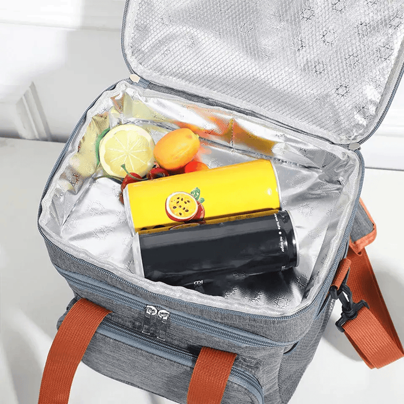 salelink.co.nz Unbranded Insulated Lunch Cooler Bag - Grey Insulated Lunch Cooler Bag - Grey | Action Outdoors NZ
