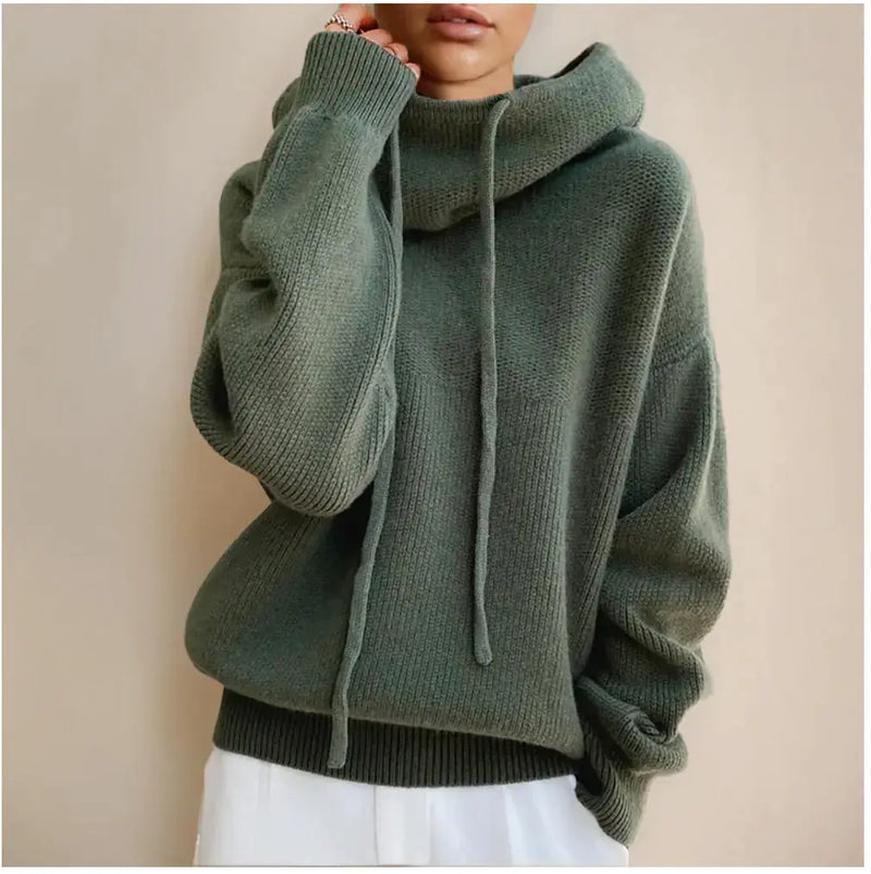 Women's Merino Wool High Neck Sweater Top – view 18