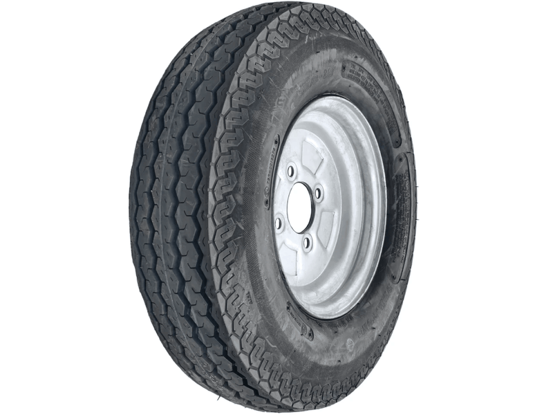 10 Inch Trailer Wheel And Tyre Assembly 5.00-10 Galvanised Rim Trojan