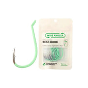 WISE ANGLER Fish hook Beak Hook - Extra Long Point / Luminous Green Wise Angler Beak Hook Extra Long Point Luminous Green