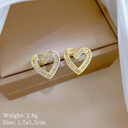 Poppy Gifts Jewellery Everheart Gold Crystal Heart Earrings Everheart Gold Crystal Heart Earrings