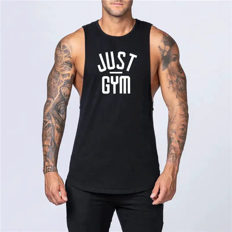 Men's Loose Cotton Sleeveless Singlet – view 7