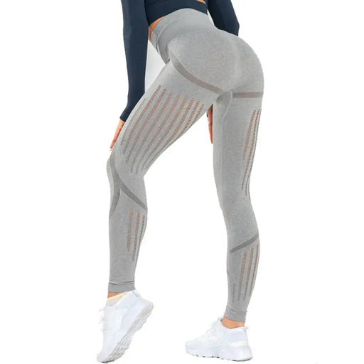 High Waist Knitted Yoga Pants for Women - Seamless Stretch Activewear | Athletic Leggings – view 1