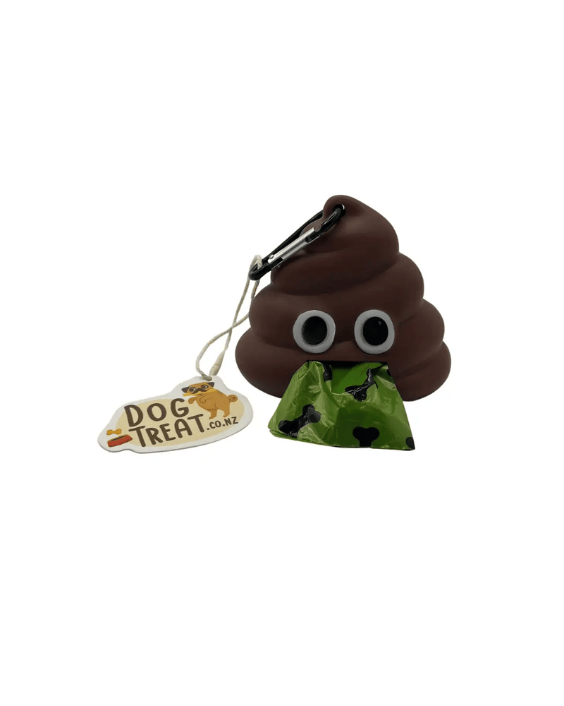 DogTreatNZ Emoji Poop Bag Holder Dispenser For Dog Waste Bags On Leash Emoji Poop Bag Holder Dispenser For Dog Waste Bags