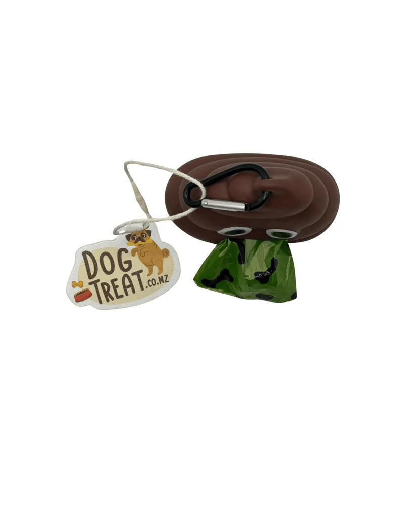 DogTreatNZ Emoji Poop Bag Holder Dispenser For Dog Waste Bags On Leash Emoji Poop Bag Holder Dispenser For Dog Waste Bags
