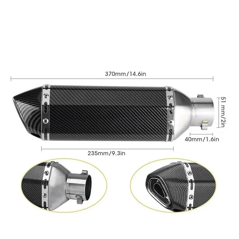 salelink.co.nz Unbranded Motorcycle Exhaust Pipe Muffler Motorcycle Exhaust Pipe Muffler | Action Outdoors NZ