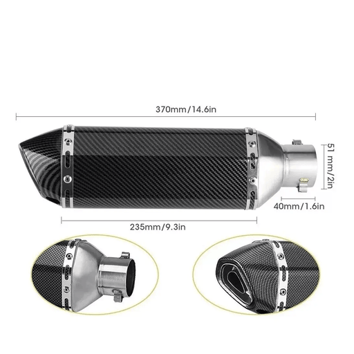 salelink.co.nz Unbranded Motorcycle Exhaust Pipe Muffler Motorcycle Exhaust Pipe Muffler | Action Outdoors NZ