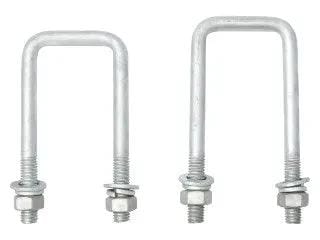 Square U Bolt M12 51mm By 130mm Pair For Jockey Wheel Mounts