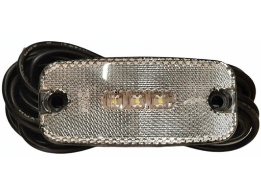White Rectangular LED Multi Volt Marker Light Submersible – view 1