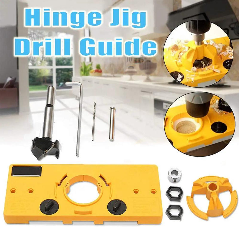 Concealed 35mm Cup Style Hinge Jig Boring Hole Drill Guide with Drill Bit Wood – view 5