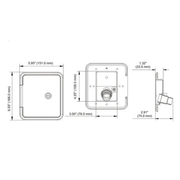RV Gravity Water Inlet Hatch White Caravan Accessories Parts – view 2