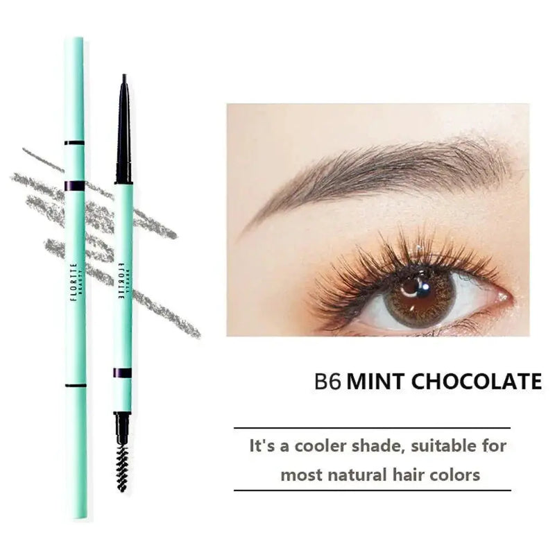 Poppy Gifts makeup FLORTTE Rotating Double-Ended Eyebrow Pencil with Brush FLORTTE Rotating Double-Ended Eyebrow Pencil with Brush
