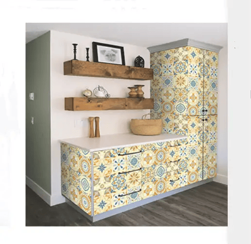 salelink.co.nz Unbranded Waterproof Kitchen Tile Sticker Roll 20x500cm Self Adhesive Durable Wallpaper Tile Stickers 20x500cm