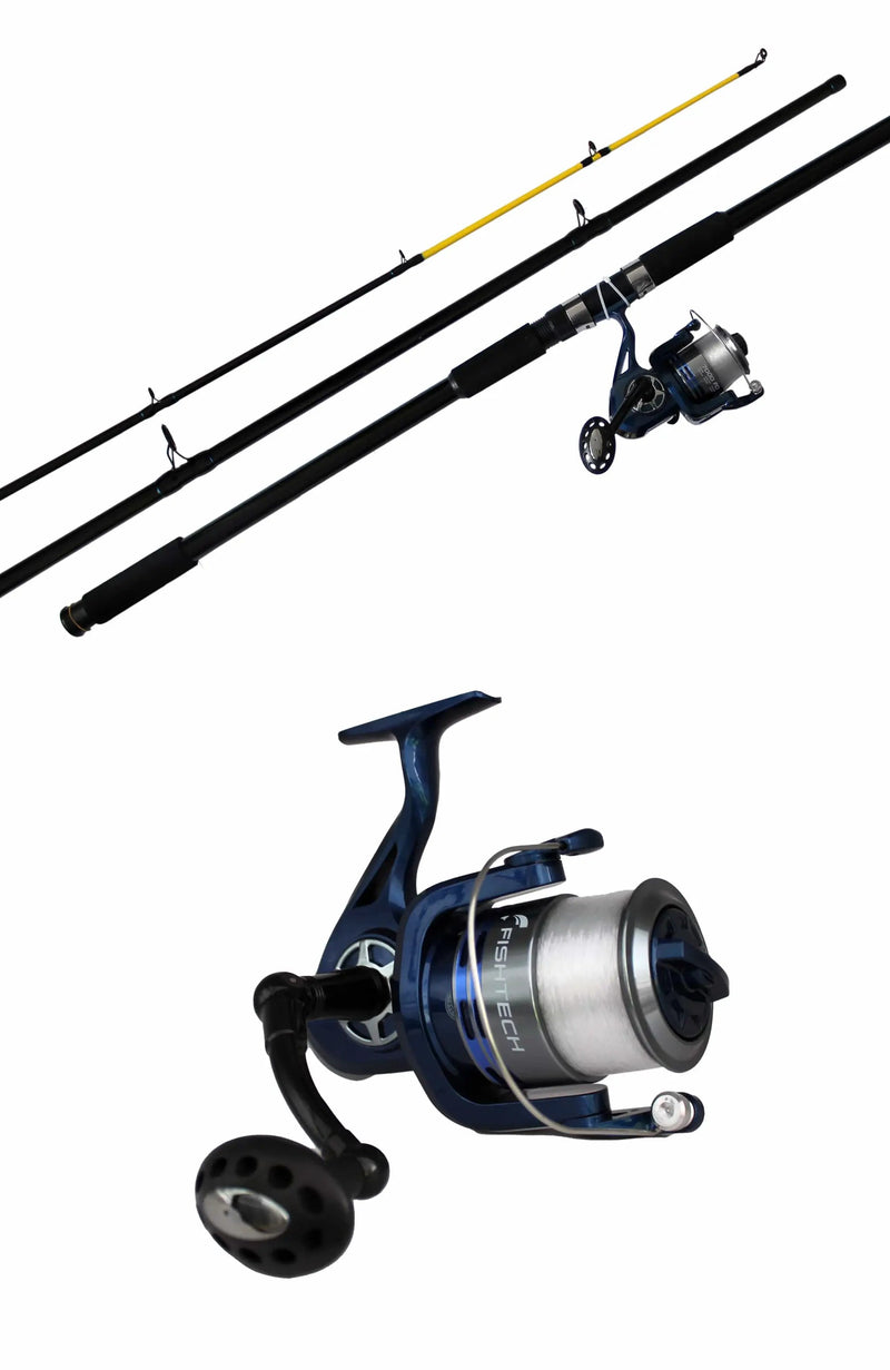 Fishtech Rod and Reel combo Fishtech Surf Combo 12ft 3pce Fishtech Surf Combo 12ft 3pce Solid Fibreglass Rod