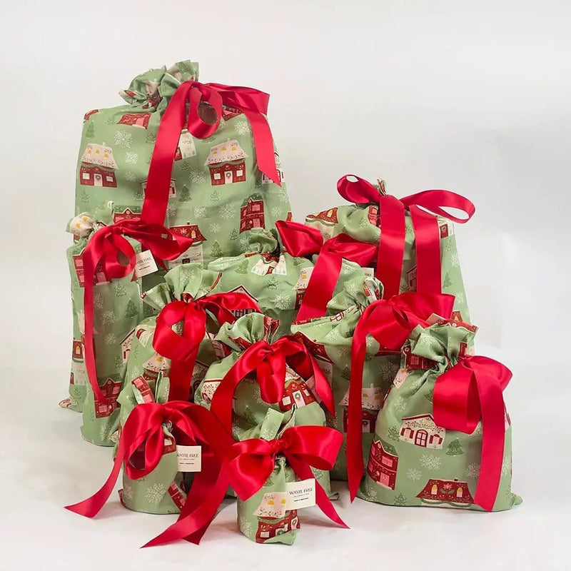 Waste Free Celebrations Fabric Gift Bags Folk Julandsby (Reusable Gift Bag Set) Folk Julandsby (Reusable Gift Bag Set)