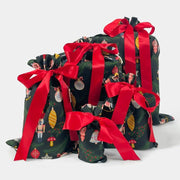 Waste Free Celebrations Fabric Gift Bags Folk Julepynt (Reusable Gift Bag Set) Folk Julepynt (Reusable Gift Bag Set)