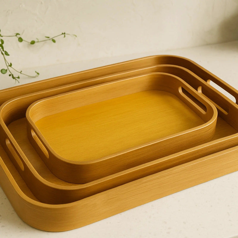 Nest & Stem Homewares Serving Trays Frankly Cotton Bamboo Serving Trays Frankly Cotton Bamboo Serving Trays