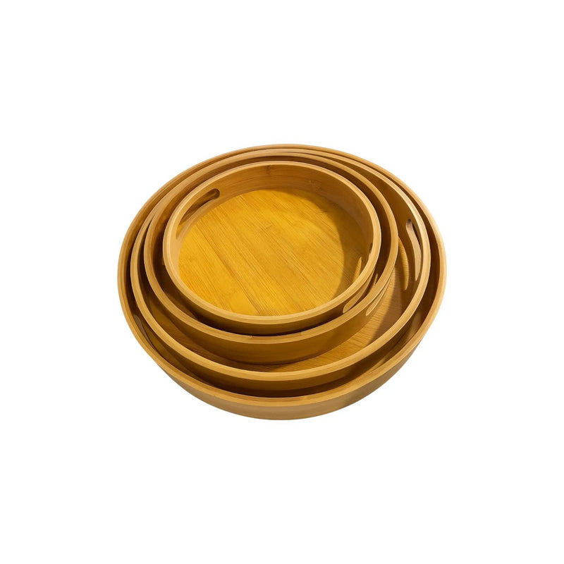 Nest & Stem Homewares Serving Trays Frankly Cotton Circular Bamboo Tray Frankly Cotton Circular Bamboo Tray