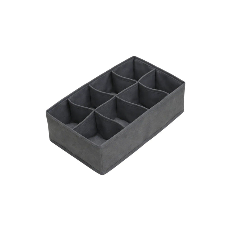 Nest & Stem Homewares Storage Box Frankly Cotton Fabric Drawer Organiser – Charcoal Frankly Cotton Fabric Drawer Organiser – Charcoal